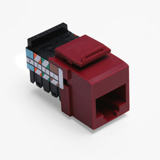 Leviton 41108-RR8 | Voice Grade QuickPort Connector, 8P8C, Red
