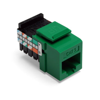 Leviton 41108-RV5 | Cat 5 QuickPort Jack, Green