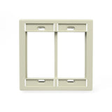 Leviton Manufacturing Co 41290-DMS | Dual Gang MOS Wallplate with ID Windows, Stainless Steel