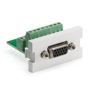 Leviton 41295-HDW | VGA HD15 Video Screw-Terminal MOS Module, White