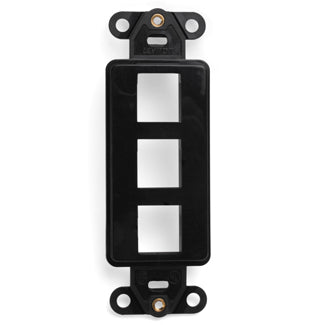 Leviton 41643-E | QuickPort Decora Insert, 3-Port, Black