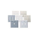 Leviton Manufacturing Co 42080-2WL | Single-Gang QUICKPORT Wallplate for Large Connectors with ID Windows, 2-Port, White