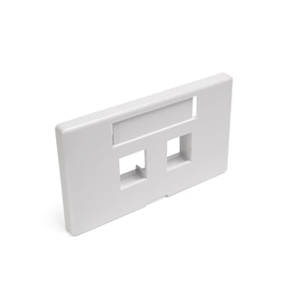 Leviton 49910-HG4 | QuickPort Modular Furniture Faceplate, 4-Port, Grey (Herman Miller)