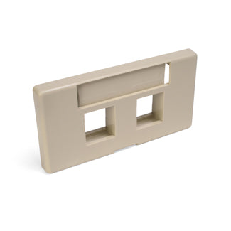 Leviton 49910-SI2 | QuickPort Modular Furniture Faceplate, 2-Port, Ivory