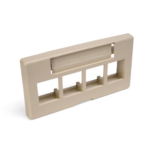 Leviton 49910-SW2 | QuickPort Modular Furniture Faceplate, 2-Port, White