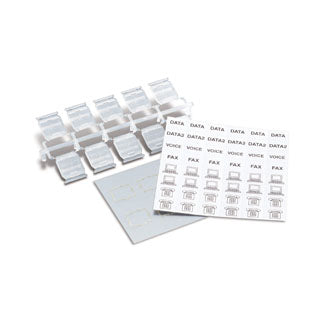 Leviton 51084-XLB | QuickPort Icons Accessory Kit with Pre-Printed Icons on White Paper