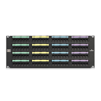 Leviton 69586-U96 | Cat 6 Universal Patch Panel, 96-Port, 4RU, Cable management bar included