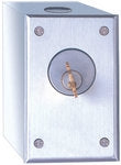 Camden Door Controls CM-1030-7024 | Surface Mount Key Switch, SPDT, Maintained, Red 12V LED, Brushed Aluminum