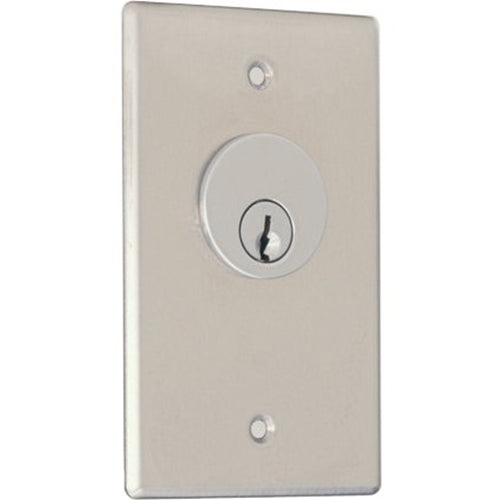 Camden Door Controls CM-1200 | Key Switch, Stainless Steel, Flush Mount, Single Gang, SPST Momentary, N/O