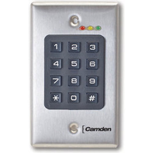 Camden Door Controls CM-120I | Stand Alone/Wiegand Keypad, Flush Mount, 999 Users, 12/24 VAC/DC