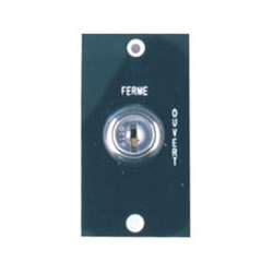 Camden Door Controls CM-160/20 | Automatic Operator Control Key Switch, Mini Plastic Lamacoid Faceplate, 2 Position Switch, Momentary, 'Off'/Open'