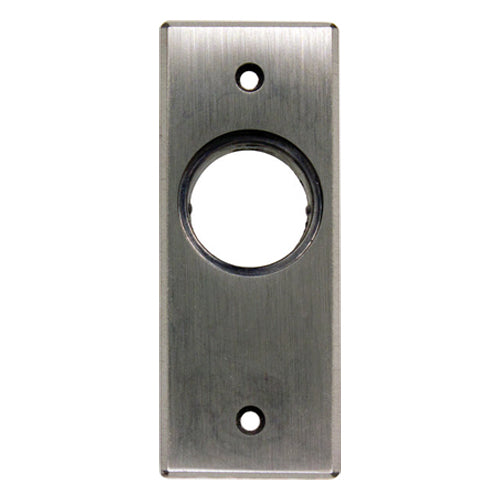 Camden Door Controls CM-2005 | Flush Mount Key Switch, Narrow, SPST Momentary, N/C, Brushed Aluminum