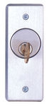 Camden Door Controls CM-2030-7224 | Flush Mount Key Switch, Narrow, SPDT Maintained, Red & Green 24V LEDs, Brushed Aluminum