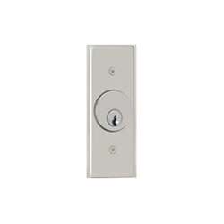 Camden Door Controls CM-2210-7224 | Key Switch, Stainless Steel, Flush Mount, Narrow, SPST Maintained, Red & Green 24V LEDs