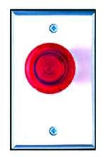 Camden Door Controls CM-3120G | Illuminated Mushroom Green Pushbutton, Narrow Blank Faceplate, Spring Return, N/O & N/C, Momentary