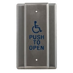 Camden Door Controls CM-35/1 | Square Illuminated Push/Exit Switch, PUSH TO EXIT, DPDT switch