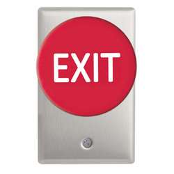Camden Door Controls CM-5000G | Mushroom Green Pushbutton, Aluminum Faceplate, Single Gang, Spring Return, N/O, Momentary
