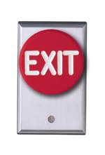 Camden Door Controls CM-5020BH | Mushroom Blue Pushbutton (ADA Logo), Aluminum Faceplate, Single Gang, Spring Return, N/O & N/C, Momentary