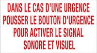 Camden Door Controls CM-SF20B | Emergency Instructions Sign, Self Adhesive Vinyl, French