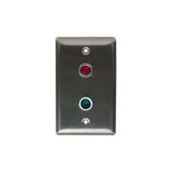 Camden Door Controls CX-LED2-RG | Single Gang LED Faceplate, 1 Red & 1 Green LED, Blank