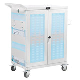 Tripp-Lite CSC32ACWHG | Safe-IT Multi-Device UV Charging Cart, Hospital-Grade, 32 AC Outlets, Laptops, Chromebooks, Antimicrobial, White