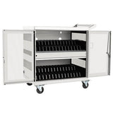 Tripp-Lite CSC32USBW | Multi-Device Charging Cart, 32 USB Ports, iPad and Android Tablets, Wall-Mount Option, White