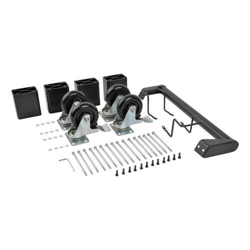 Tripp-Lite CSHANDLEKIT2 | Mobile Cart Conversion Kit with Handle, Casters and Power Cord Manager for 16-Device AC and USB Charging Stations