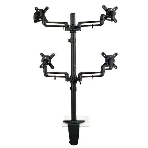 Tripp-Lite DDR1327SQFC | Quad Full Motion Flex Arm Desk Clamp for 13" to 27" Monitors