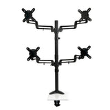 Tripp-Lite DDR1327SQFC | Quad Full Motion Flex Arm Desk Clamp for 13" to 27" Monitors