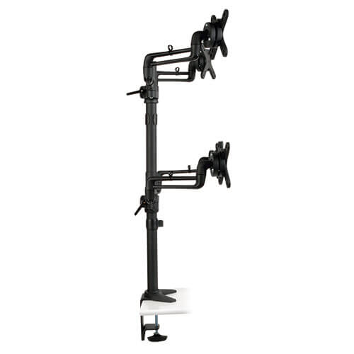 Tripp-Lite DDR1327SQFC | Quad Full Motion Flex Arm Desk Clamp for 13" to 27" Monitors