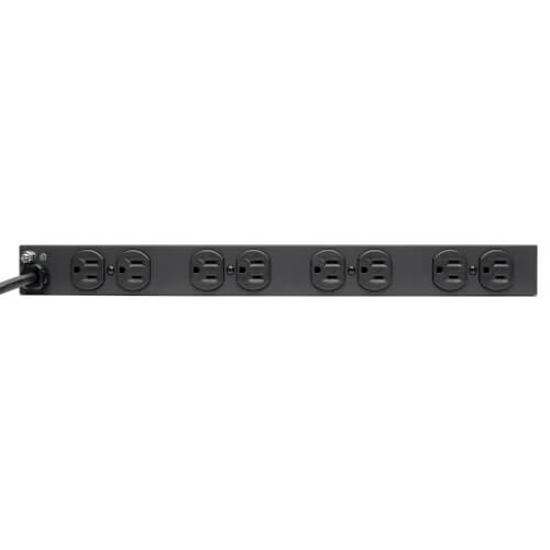 Tripp-Lite DRS-1215 | 14-Outlet Economy Network Server Surge Protector, 1U Rack-Mount, 15 ft. (4.57 m) Cord, 3000 Joules