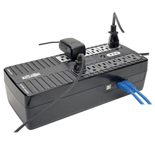 Tripp-Lite ECO900UPSM | 900VA 480W Standby UPS - 12 NEMA 5-15R Outlets, 120V, 50/60 Hz, 5-15P Plug, ENERGY STAR, Desktop/Wall