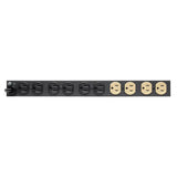 Tripp-Lite IBAR12 | Isobar 12-Outlet Network Server Surge Protector, 15 ft. Cord, 3840 Joules, Diagnostic LEDs, 1U Rack-Mount, Metal Housing