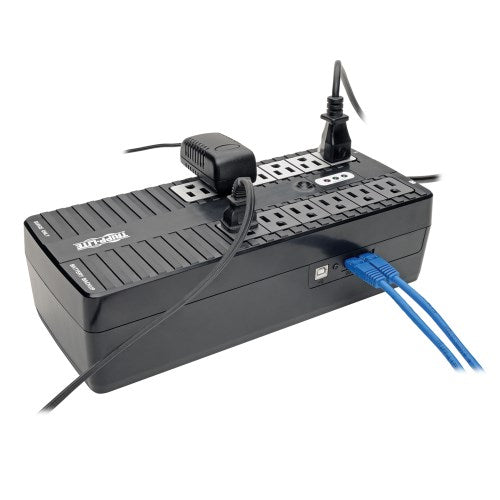Tripp-Lite INTERNET900U | 900VA 480W Standby UPS - 12 NEMA 5-15R Outlets, 120V, 50/60 Hz, 5-15P Plug, ENERGY STAR, Desktop/Wall
