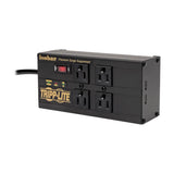 Tripp-Lite IBAR4ULTRAUSBB | Isobar 4-Outlet Surge Protector - 8 ft. (2.43 m) Cord, Right-Angle Plug, 3330 Joules, 2 USB Ports, Metal Housing