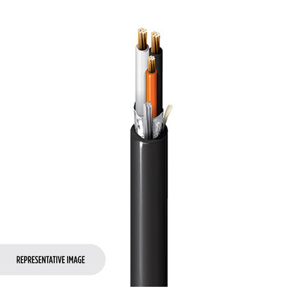 Belden 1056A 01010000 | Inst, 4 Pr #20+22 Str BC, PVC Ins E1, OS, Blk PVC Jkt, 300V PLTC-ER ITC-ER CMG