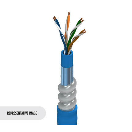 Belden 121700A 0103000 | DataTuff Cat 5e, 4 Bonded-Pr #24 Sol BC, PO Ins, PVC Jkt, AIA Armor, PVC Jkt, CMG CM