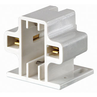 Leviton 26719-200 | G23, G23-2 Base, 5W 7W 9W 2-Pin, Compact Fluorescent Lampholder, Horizontal, Screw-Down