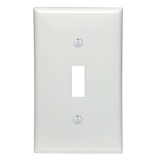 Leviton 80704-E | 1-Gang Single 1.406 Inch Hole Device Receptacle Wallplate, Standard Size, Thermoplastic Nylon, Device Mount, Black