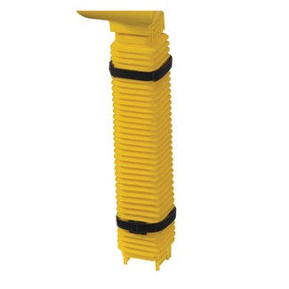 Leviton S50ST-350 | Square Convoluted Tube, 50mm dia, 350mm Length, Yellow (use with 2x2 Side Drop-Off Kit)