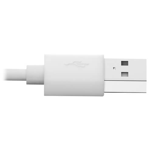 Tripp-Lite M100-003-LRA-WH | Right-Angle USB-A to Lightning Sync/Charge Cable, MFi Certified - White, M/M, USB 2.0, 3 ft. (0.91 m)