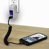 Tripp-Lite M100-004COIL-BK | USB-A to Lightning Sync/Charge Coiled Cable, MFi Certified - Black, M/M, USB 2.0, 4 ft. (1.22 m)