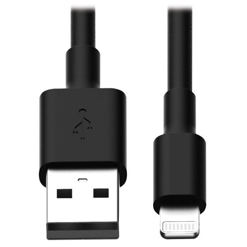 Tripp-Lite M100-10N-BK-10 | USB-A to Lightning Sync/Charge Cable, MFi Certified - Black, M/M, USB 2.0, 10 Pack - 10 in. (0.3m)