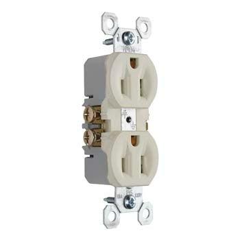 Legrand 3232-LA | Pass and Seymour | 15A/125V TradeMaster Duplex Receptacle, Light Almond