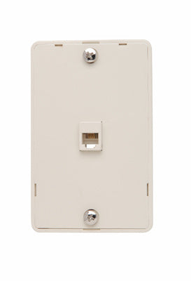 Legrand WMTE14LA | On-Q | Modular Wall Mount Telephone Jack for Hanging Phones, Light Almond