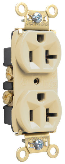 Legrand PS5362-I | Pass and Seymour | Heavy-Duty Spec Grade Receptacles, Back & Side Wire, 20A, 125V, Ivory