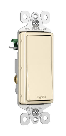 Legrand TM870-LA | Radiant Collection | Radiant 15A Single-Pole Switch, Light Almond