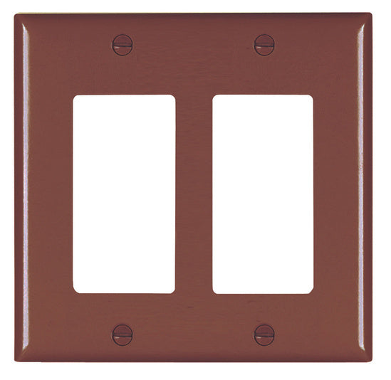 Legrand TP262 | Pass and Seymour | Decorator Openings, Two Gang, Brown