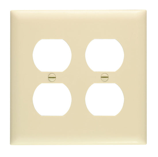 Legrand TP82-I | Pass and Seymour | Duplex Receptacle Openings, Two Gang, Ivory