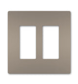 Legrand RWP262NI | Radiant Collection | Radiant Two-Gang Screwless Wall Plate, Nickel